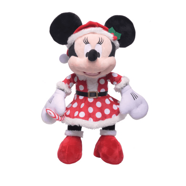 Minnie Com Vestido Póa Natal Disney 34cm Cromus