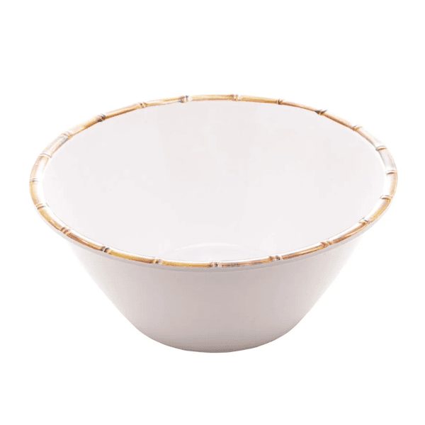 Saladeira de Melamina Bambu Branco 25cm x 12 cm Wolff
