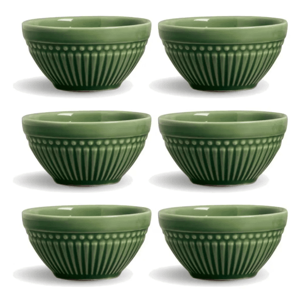 Bowl Roma Verde Salvia Tigela Cumbuca Porto Brasil 6 Peças