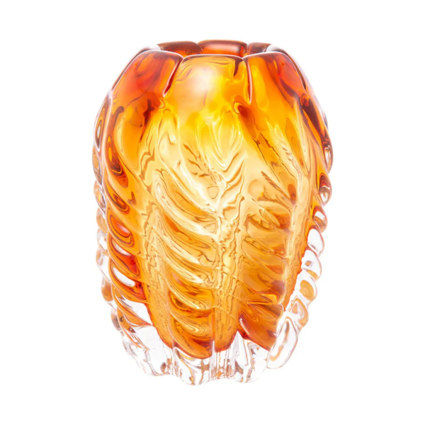 Vaso de Vidro Italy Murano Ambar 11x11x15cm