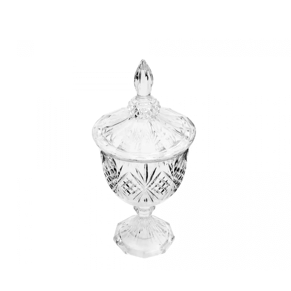Potiche de Cristal com Pé Dublin 11,5cm x 24,5cm
