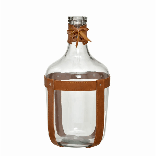 Garrafa Decorativa 38cm Espressione em Vidro Transparente