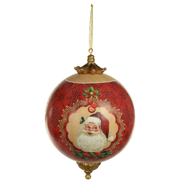 Bola Decorada Noel Vermelha Natal 36cm