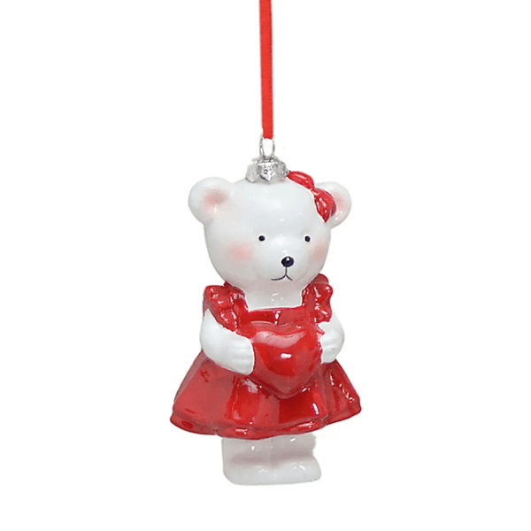 Enfeite De Pendurar Natal Ursinha Coração