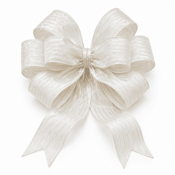 Fita Natalina Aramada 6,3cm Veludo Branco 9,14m