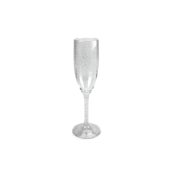 Jogo 2 Taças Champagne Em Acrílico Transparente Bolhas Entrecasa