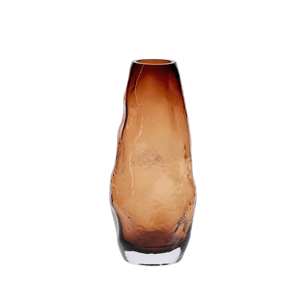 Vaso Roma em Vidro Marrom 25,5cm