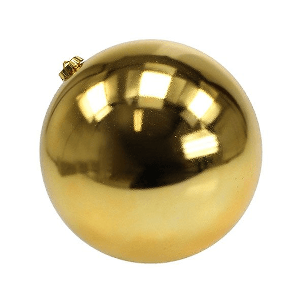 Bola De Natal Dourado Brilhante 15cm Grande Decoração Árvore