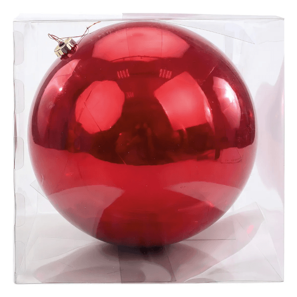 Bola De Natal Vermelho 20cm Grandona Decoração Árvore