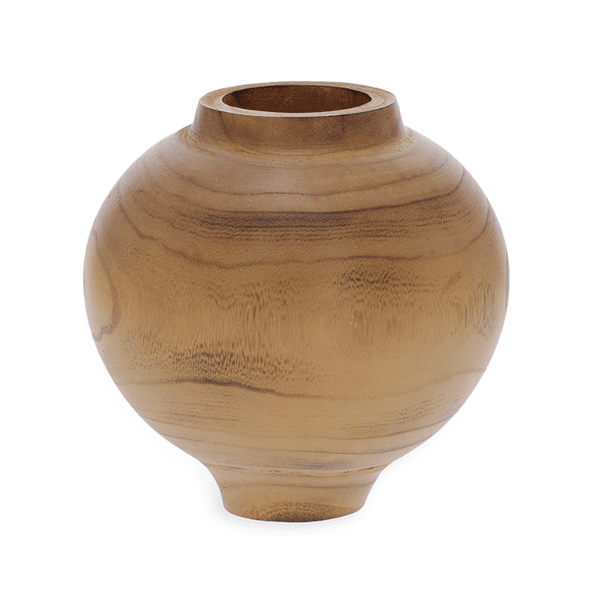 Vaso Em Madeira Natural G Mart Marrom