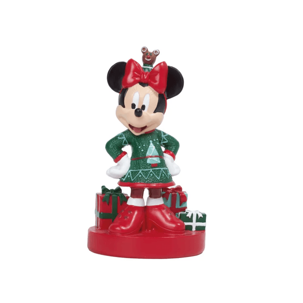 Minnie Resina Presentes Vermelho E Verde Natal Cromus