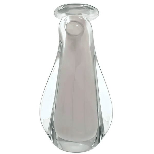 Santa Tipo Murano Vidro M 24cm Rosa