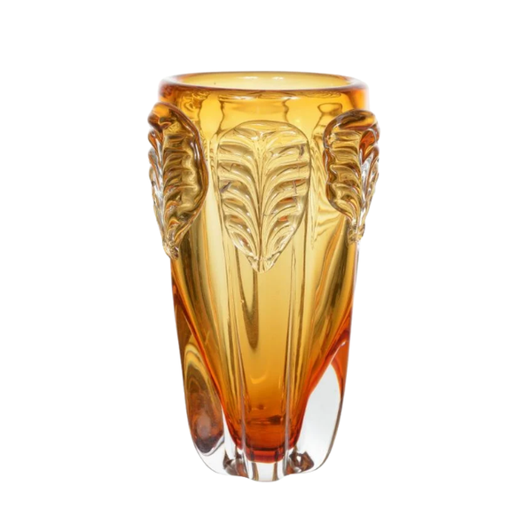 Vaso Decorativo Vidro Tipo Murano Ambar 25cm