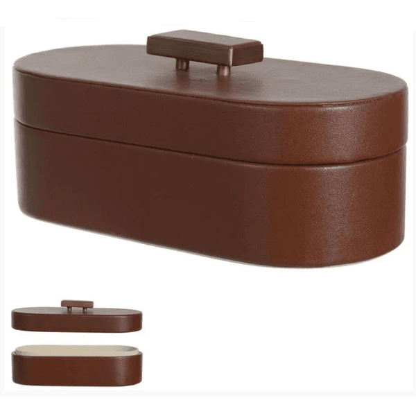 Caixa Decorativa MDF Revestimento Pu Terracota 25,5cm