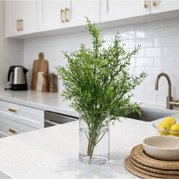 Galho Verde Alecrim Grande Folhagem Artificial P Decoração