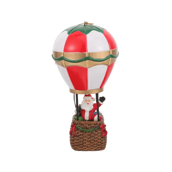 Cenario Pendurar Noel No Balão Com Led Cesta Resina Cromus
