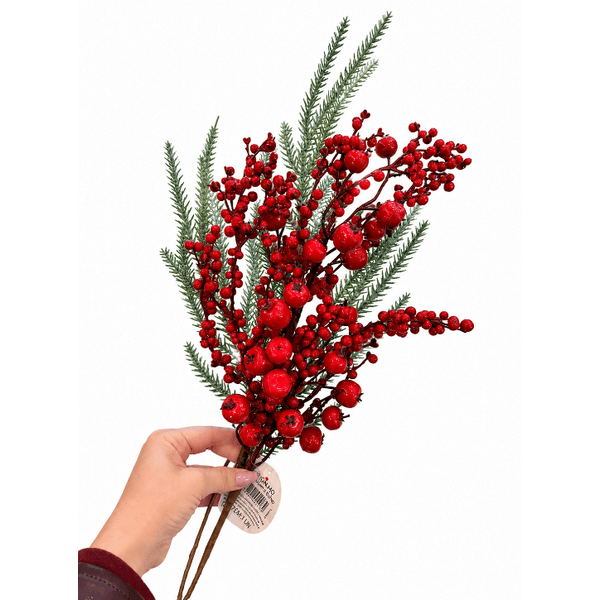 Galho Natalino Berry Enfeite P / Árvore De Natal Guirlanda