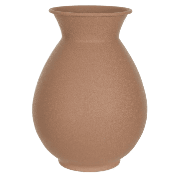 Vaso Decorativo Metal Texturizado 20,5cm Marrom