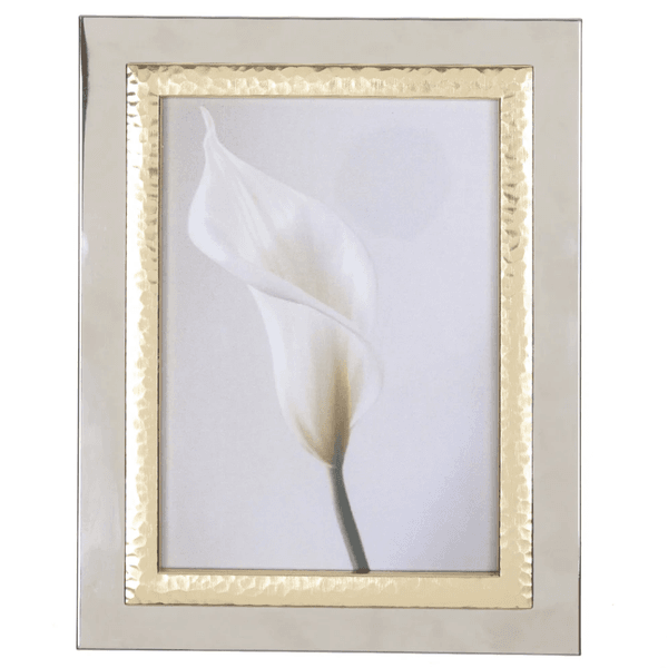 Porta Retrato Metal Double 13x18cm Prata e Dourado