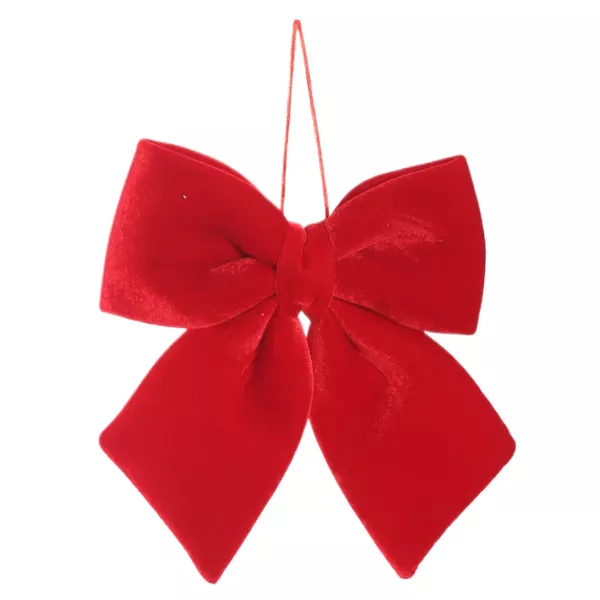 Laço Árvore Natal Veludo 20cm Vermelho Médio Laço