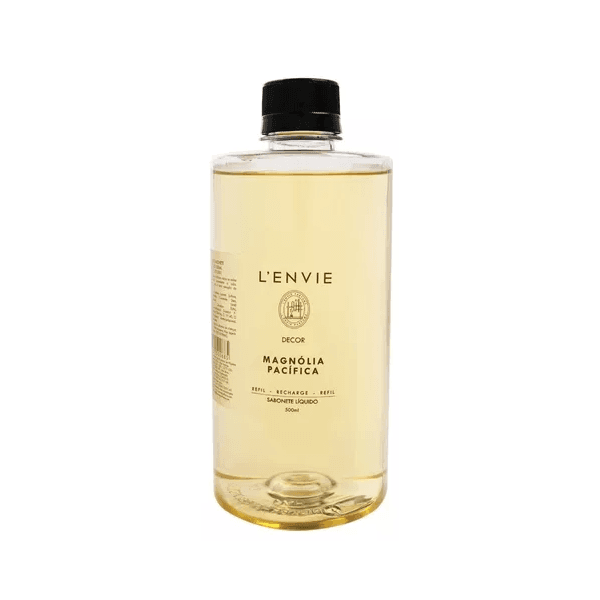 Refil Sabonete Líquido Essência Magnólia Pacífica 500ml Lenvie