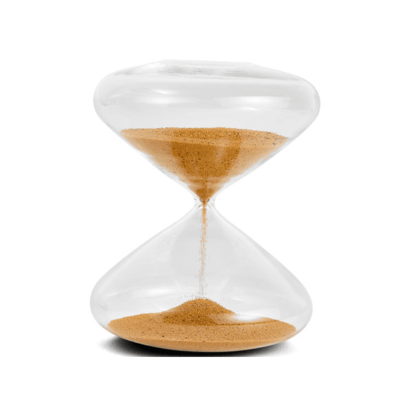 Ampulheta Decorativa Em Vidro Miçanga 4 Minutos Dourada