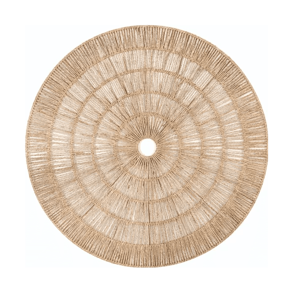 Adorno Decorativo Abstrato Parede Em Fibra Natural 