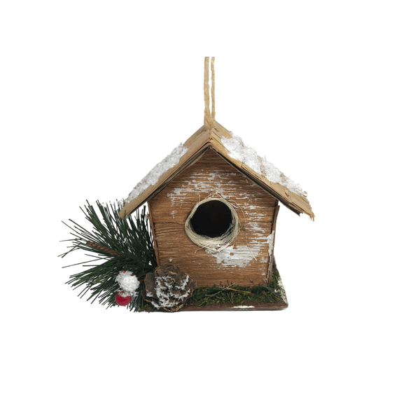 Casinha Rústica Natalina Marrom 12cm 