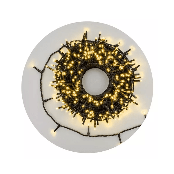 Cordao 300 Leds 8 Funções 30 Metros Branco Quente Cor Das Luzes Branco-quente Cor Do Fio Fio Verde Escuro Bivolt