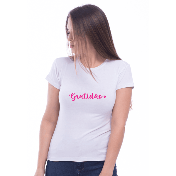 Camiseta T Shirt Algodão Feminina Lisa Blusinha Blusa Baby Look - Preta