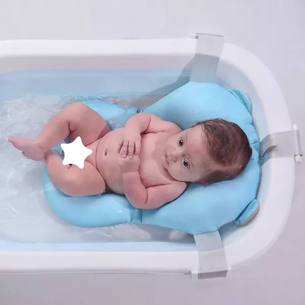 almofada para banheira bebê - tapete banheira dobrável ajustável