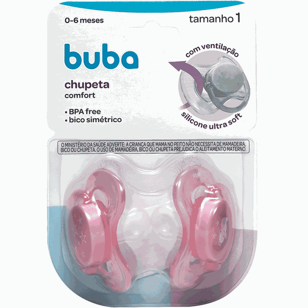Chupeta Comfort Tamanho 2 (6 meses +) - Buba