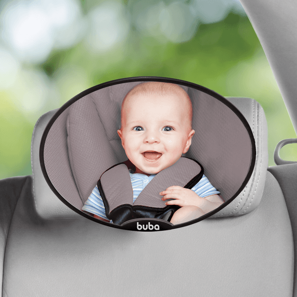 Kit Espelho Banco Traseiro + Espelho Retrovisor Pequeno Para Carro  Segurança Bebê Infantil Buba