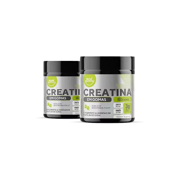 Kit 2 Creatina em Gomas 3g por porção (Sem Açúcar)