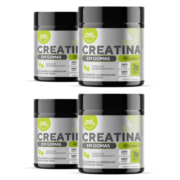 Kit 4 Creatina em Gomas 3g por porção (Sem Açúcar)
