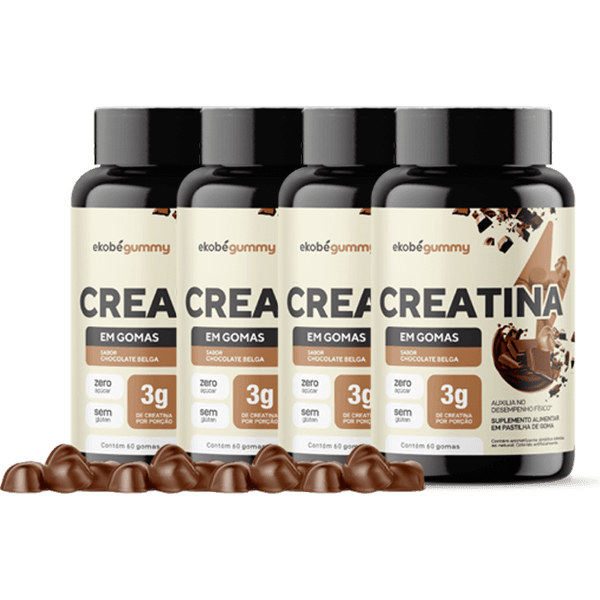 Kit com 4 (quatro) - Creatina Gummy (Chocolate Belga)