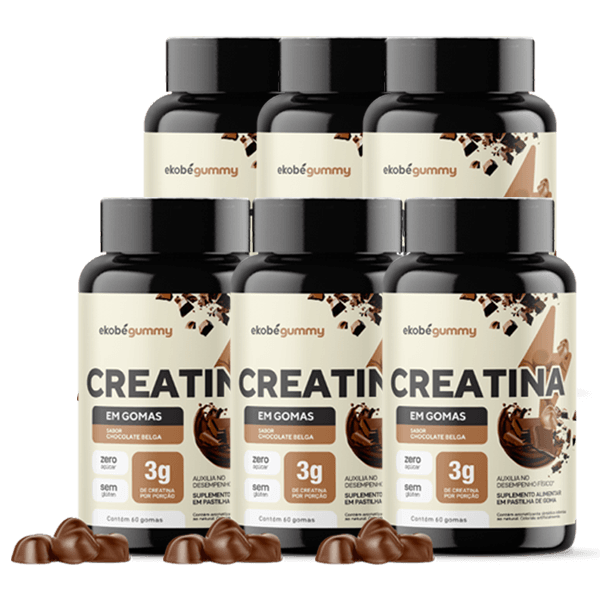Kit com 6 (seis) - Creatina Gummy (Chocolate Belga)