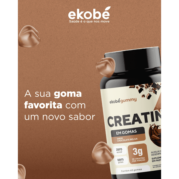 Kit com 6 (seis) - Creatina Gummy (Chocolate Belga)