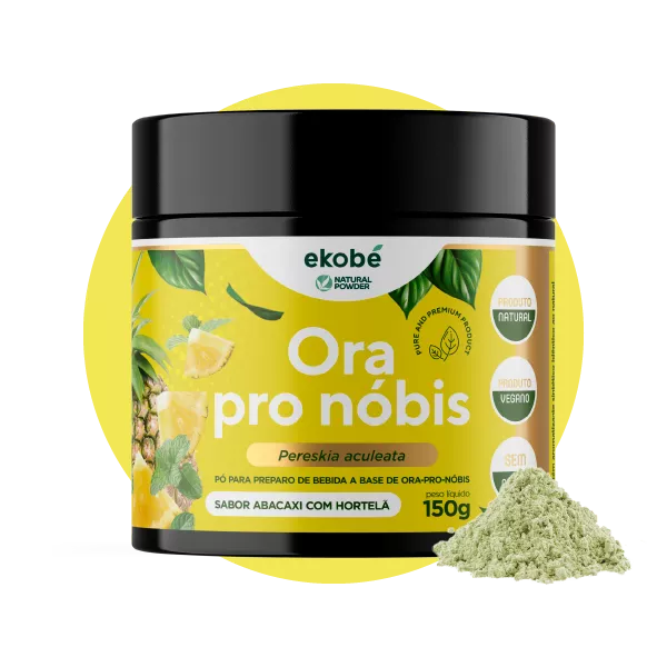 Kit 6 Ora Pro Nóbis - Abacaxi com Hortelã - Proteína Natural - Natural Powder