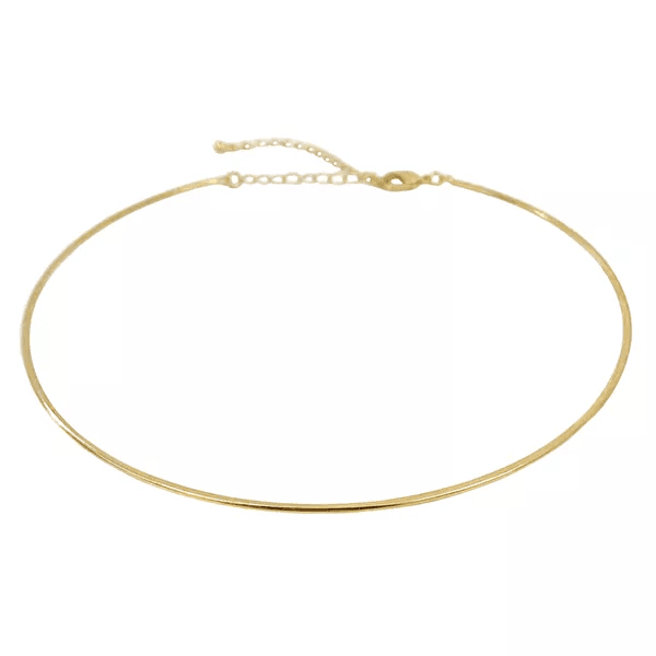 Choker Aro Liso Banhado a Ouro 18k