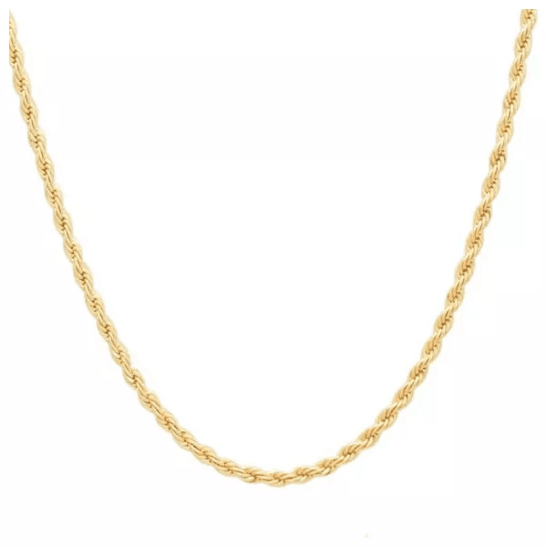 Corrente Cordão Baiano 2mm 45cm Banhado a Ouro 18k