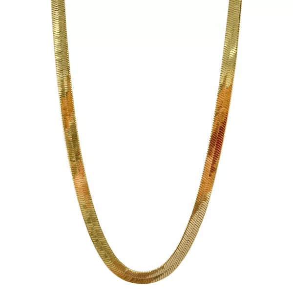 Choker Lacraia 6mm Banhado a Ouro 18k