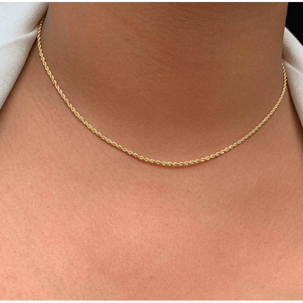 Chocker cabo de aço fina 30cm