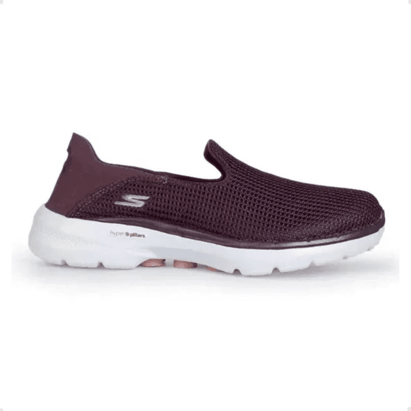 Tênis skechers go walk 6 bordo feminino