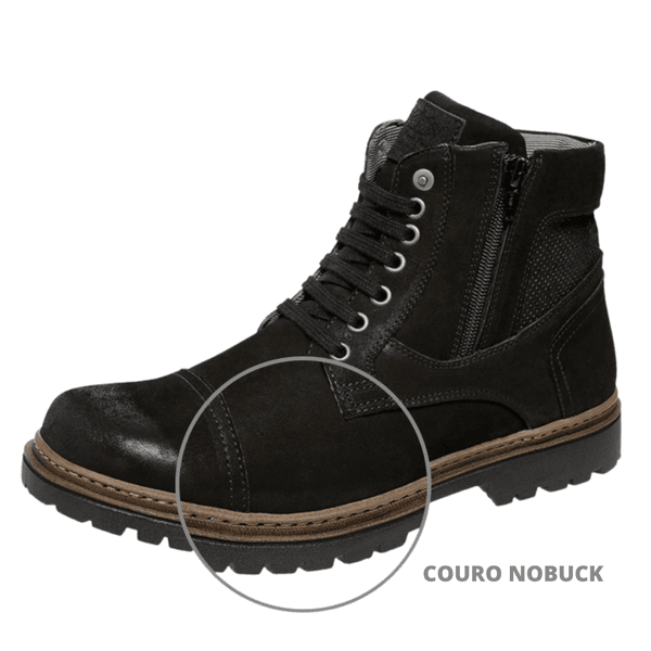 Bota coturno em hot sale couro mega boots