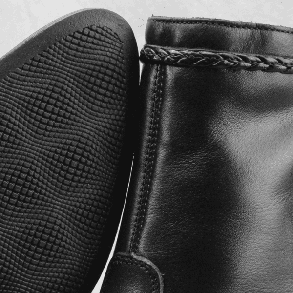 Bota Feminina Modelo Cano Curto Couro Legítimo Preto