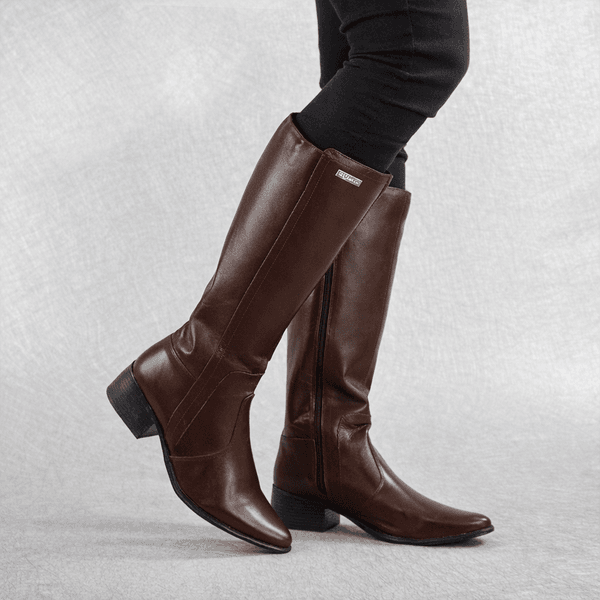 Bota Feminina Montaria Couro Legitimo