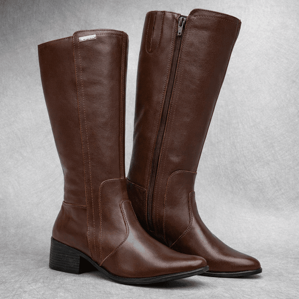 Bota Feminina Montaria Couro Legitimo