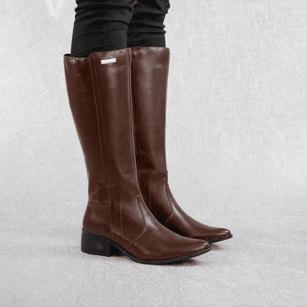 Bota Feminina Montaria Couro Legitimo