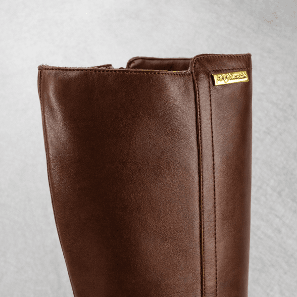 Bota Feminina Montaria Couro Legitimo